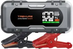 Produktbild: Starthilfe Powerbank 6000A, TREKURE 65W Schnellladung Auto Starthilfe Powerbank für All Benzin und 12.0L Dieselmotor, Starthilfe mit 600 Lumen LED Taschenlampe und Doppelstart