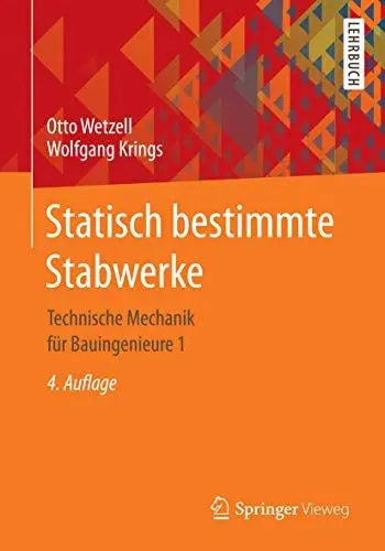 Produktbild: Statisch bestimmte Stabwerke: Technische Mechanik für Bauingenieure 1