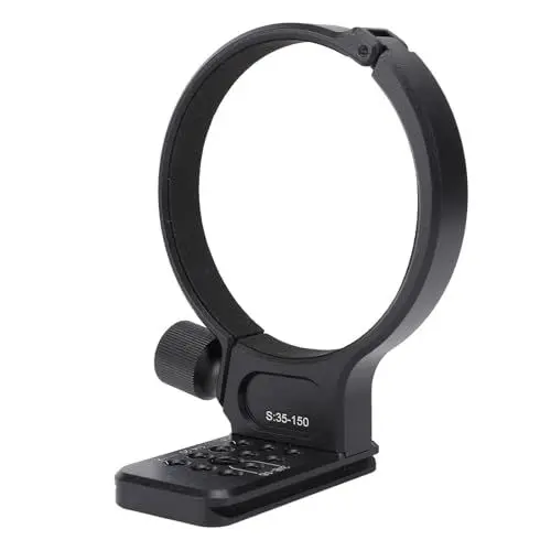 Produktbild: Stativhalterungsring, 1/4 3/8 Zoll Schraubloch Stativhalterungsring Standfuß Abriebfeste Objektivschelle mit Schnellwechselplatte für Samyang AF 35 bis 150mm Objektiv