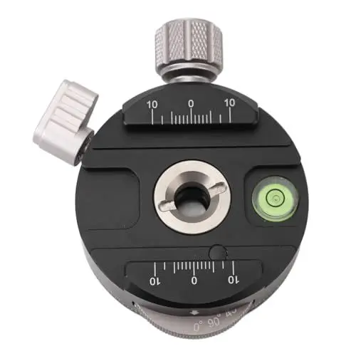 Produktbild: Stativ-Kugelkopf, Kugelkopf, Panorama-Stativ Kopf, Aluminium Legierung, Geteilter Horizontaler Rotations-Schwenk-Neigung-Stativ-Nivel Lierkopf mit 3/8 Zoll Schrauben Loch für