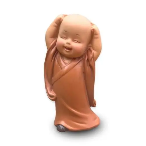 Produktbild: Statuette Lächelndes Bonze-Baby - EIN charmanter Glücksbringer für EIN Zen-Ambiente. Niedliche und spirituelle Geschenkidee - H 8.5 cm - Zen'Light