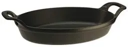Produktbild: STAUB Auflaufform, oval mit 2 Griffen, 37 cm, 3,7 L, Gusseisen, für alle Herdarten, stapelbar, Schwarz