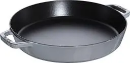 Produktbild: STAUB Bratpfanne / Paellapfanne mit zwei Griffen, 34 cm, Gusseisen, mit mattSchwarzer Emaillierung im Inneren der Pfanne, für alle Herdarten inkl Induktion & Backofen, Graphitgrau