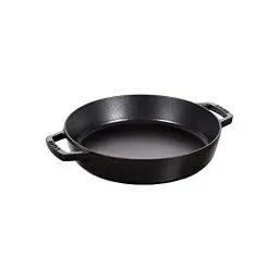 Produktbild: STAUB Bratpfanne / Schmorpfanne mit zwei Griffen, 20 cm, Gusseisen, mit mattSchwarzer Emaillierung im Inneren der Pfanne, für alle Herdarten inkl Induktion & Backofen, Schwarz