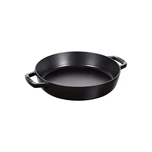 Produktbild: STAUB Bratpfanne / Schmorpfanne mit zwei Griffen, 20 cm, Gusseisen, mit mattSchwarzer Emaillierung im Inneren der Pfanne, für alle Herdarten inkl Induktion & Backofen, Schwarz