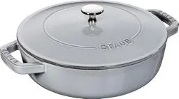 Produktbild: STAUB Gusseisen Bräter, Chistera Tropfenstruktur im Deckel, Rund 24 cm, 2,5 L, Für alle Herdarten geeignet, Graphitgrau
