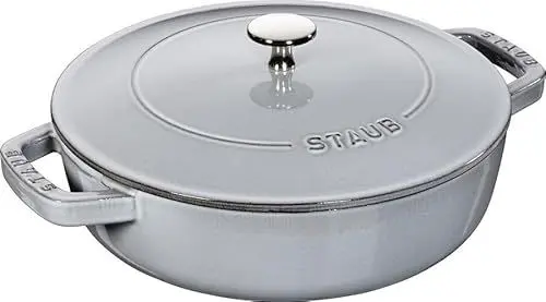Produktbild: STAUB Gusseisen Bräter, Chistera Tropfenstruktur im Deckel, Rund 24 cm, 2,5 L, Für alle Herdarten geeignet, Graphitgrau