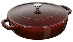 Produktbild: STAUB Gusseisen Bräter, Chistera Tropfenstruktur im Deckel, Rund 28 cm, 3,7 L, Für alle Herdarten geeignet, Grenadine Rot