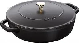 Produktbild: STAUB Gusseisen Bräter, Chistera Tropfenstruktur im Deckel, Rund 28 cm, 3,7 L, Für alle Herdarten geeignet, Schwarz