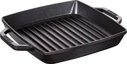 Produktbild: STAUB Gusseisen Grillpfanne mit zwei Griffen, Quadratisch, 23 cm, Für alle Herdarten inkl. Induktion & Backofen, Schwarz