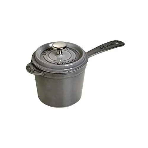 Produktbild: STAUB Stieltopf / Kasserolle für Saucen, 18 cm, 2,8 L, aus Gusseisen, für alle Herdarten, Graphitgrau