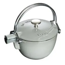 Produktbild: STAUB Teekanne/Wasserkessel, rund, 16,5 cm, 1,1 L, für alle Herdarten, Graphitgrau
