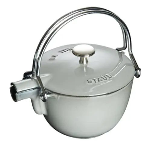 Produktbild: STAUB Teekanne/Wasserkessel, rund, 16,5 cm, 1,1 L, für alle Herdarten, Graphitgrau