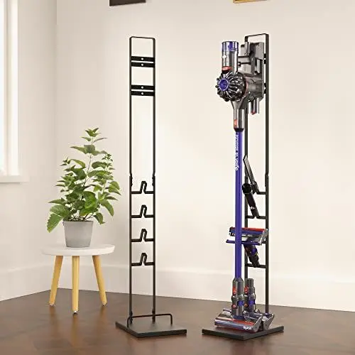 Produktbild: Staubsauger Ständer für Dyson, staubsauger halterung als stabile Halterung Zubehör kompatibel mit Dyson Akku-Staubsauger V15 V12 slim V11 V10 V8 V7 V6 Metall Lagerung Standfuß Halterung Rahmen
