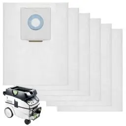 Produktbild: Staubsaugerbeutel für Festool CT 26 / CTM 26 E/CTL 26 E CLEANTEC Serie，Staubsauger für Festool 496187，Große Kapazität Filtersack Dust Extractor Ersatzteile Zubehör SC FIS-CT 26/5 (6 Stück)