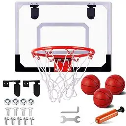 Produktbild: STAY GENT Mini Basketballkorb für Kinder und Erwachsene, Mini Basketballkorb Indoor für Tür Hängen Zimmer mit 3 Ball und Luftpumpe Schlafzimmer, Büro, Sport Spiel Satz Geschenke für Jungen und Mädchen