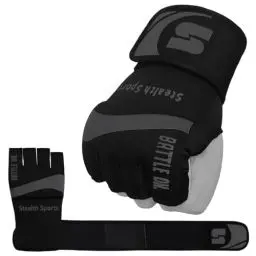 Produktbild: Stealth Sports Box-Innenhandschuhe, Neopren-Handgelenkbandagen – mit Gel gepolsterte Boxhandschuhe, Knöchelschutz – Boxhandbandagen Boxen MMA Kampfsport Muay Thai Speed Bag – Handbandagen(M)