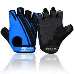 Produktbild: Stealth Sports Fitness-Handschuhe, Gewichtheber-Handschuhe für Damen und Herren, rutschfeste Fitness-Handschuhe, Gepolsterte Trainingshandschuhe, Radfahren, Sporthandschuhe,PX3(Blau,L)