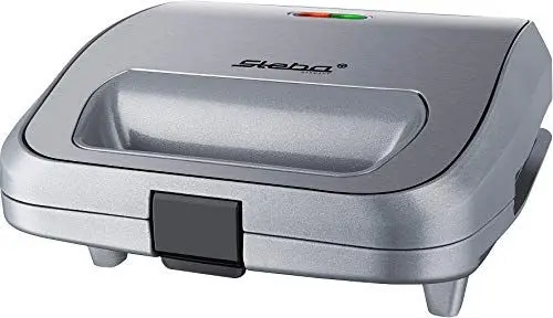 Produktbild: Steba 18-64-00 SG 65 Sandwichmaker | 3er Set antihaftbeschichtete Platten sind auf Knopfdruck leicht herausnehmbar | 750 W | Grau/Edelstahl, Kunststoff
