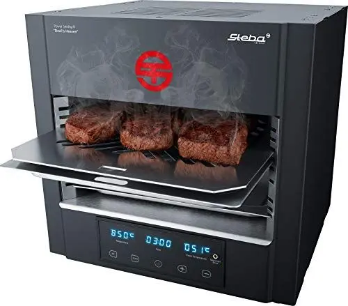 Produktbild: Steba Power ELEKTRO Steakgrill PS E 2600 XL Devil's Heaven | sehr großer Garraum | stufenlose elektronische Temperaturregelung von 400 bis 850°C | Kerntemperatur-Messsonde Timer bis 99:59 Minuten