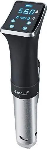 Produktbild: Steba Sous-Vide Garer SV 75, Wasserdicht nach IPX 7, Erw?rmt 20 Liter in ca. 45 Min auf 56?C, Abweichung max. 0,1?C, Wasserumw?lzung 12,0 L/Min, Mobil einsetzbar, f?r alle T?pfe ab 15 cm Tiefe, grau