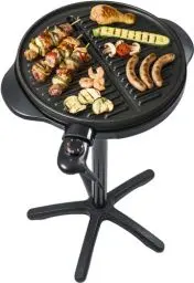 Produktbild: Steba VG250 BBQ-Grill VG 250 | Große Grillplatte mit 40 cm Durchmesser | stufenlose Temperaturregelung | Low-Fat: Bratflüssigkeit läuft in eine Auffangschale ab | 1800 Watt