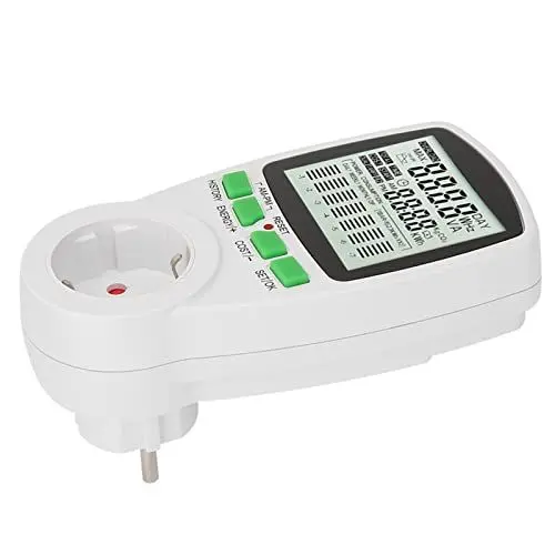 Produktbild: Steckdose Stromzähler Stecker Energie Monitor 0,000 KWh Bis 9999KWh Leistungs-Watt-Zähler-Stecker 0 Bis 16A Intelligenter Strom Verbrauch Monitor (EU-Stecker 100-240V)
