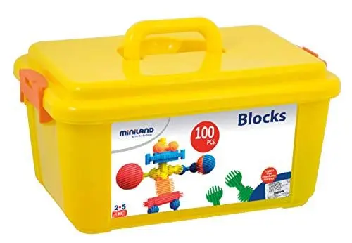Produktbild: Miniland Steckspiel Interstar Blocks 100 Teile-94039, Merhfarbig