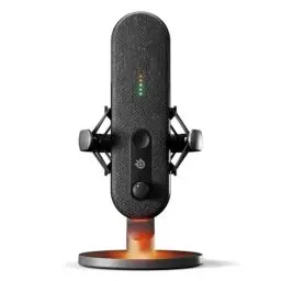 Produktbild: SteelSeries Alias USB-Mikrofon für PC – 3 Mal größere Kapsel fürs Gaming, Streaming und Podcasting – KI-gestützte Geräuschunterdrückung – LED-Stummschalttaste + Pegelüberwachung – Stoßdämpfer