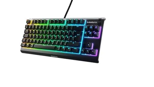Produktbild: SteelSeries Apex 3 TKL - RGB Gaming-Tastatur - Kompakter Tenkeyless-Formfaktor - 8-Zonen-RGB-Beleuchtung - Deutsches (QWERTZ) Layout