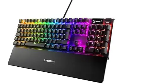 Produktbild: SteelSeries Apex 7 - Mechanische Gaming-Tastatur – OLED Smart Display – Rot Schalter – Deutsches (QWERTZ) Layout - Standard