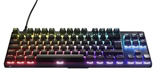 Produktbild: SteelSeries Apex 9 TKL - Mechanische Gaming-Tastatur - Optische Switches - 2-Punkt-Betätigung - Esports-Formfaktor ohne Tenkey - Hotswap- fähige Switches - Deutsches (QWERTZ) Layout