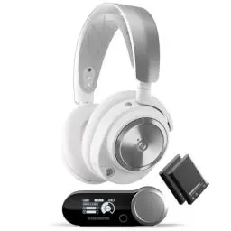 Produktbild: SteelSeries Arctis Nova Pro Wireless - Multi-System Gaming Headset - Magnetische Neodym-Treiber - Active Noise Cancellation -Infinity Power System -ClearCast Gen 2-Mic – PC, PS5, Switch, Mobile -Weiss