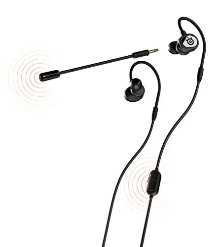 Produktbild: SteelSeries Tusq - In-Ear-Gaming-Headset für mobiles Gaming – Integriertes und abnehmbares, optionales Bügelmikrofon – Ergonomisches Bügel-Design