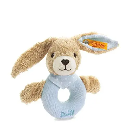 Produktbild: Steiff 237522 Hoppel Greifring 12 blau Hase, Medium