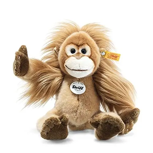Produktbild: Steiff Kuscheltier Elani Baby-Orang Utan, Süßes Stofftier mit Kunststoffaugen, Kinder, Jungen & Mädchen, Plüschtier 28 cm, Hellbraun, 062018
