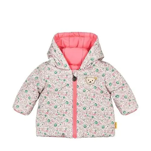 Produktbild: Steiff Baby-Mädchen Wendejacke mit Kapuze Jacke, Strawberry PINK, 062