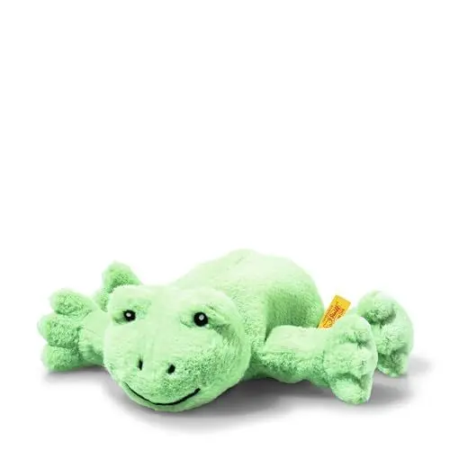 Produktbild: Steiff Cappy Frosch hellgrün 20 cm, Soft Cuddly Friends, Kuscheltier Frosch, Flauschiges Stofftier zum Spielen & Kuscheln, aus kuschelweichem Plüsch für babysanfte Haut, waschmaschinenfest
