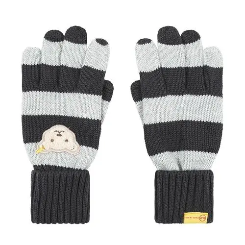 Produktbild: Steiff Jungen Fingerhandschuhe gestreift Handschuhe, Obsidian, 40