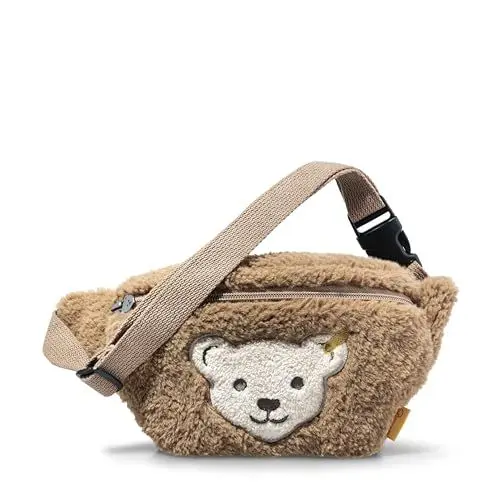 Produktbild: Steiff Kuscheltier Gürteltasche mit Quietsche, Kinder, Jungen & Mädchen, Soft Cuddly Friends, Teddybärmotiv, 20 cm, Braun, 600142