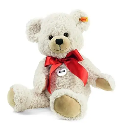 Produktbild: Steiff Kuscheltier Lilly Schlenker-Teddybär, Süßes Stofftier mit Kunststoffaugen, Kinder, Jungen & Mädchen, Plüschtier 40 cm, Weiß, 111945