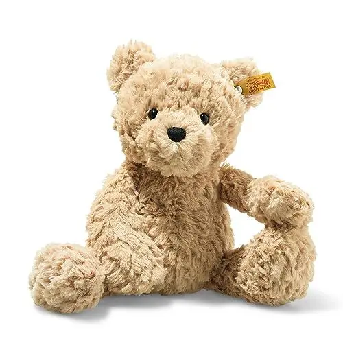 Produktbild: Steiff Kuscheltier Jimmy Teddybär, Süßes Stofftier mit Kunststoffaugen, Kinder, Jungen & Mädchen, Friends, Plüschtier 30 cm, Hellbraun, 113505
