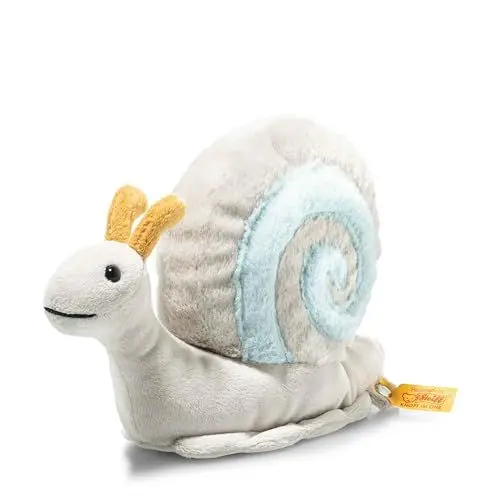 Produktbild: Steiff Snailly Schnecke 20 cm, Soft Cuddly Friends, Kuscheltier Schnecke, Flauschiges Stofftier zum Spielen & Kuscheln, aus kuschelweichem Plüsch für babysanfte Haut, waschmaschinenfest