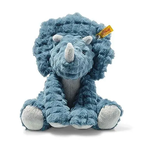 Produktbild: Steiff Soft Cuddly Friends Dixi Triceratops Petrol 28 cm, Dinosaurier Kuscheltier aus kuschelweichem Plüsch