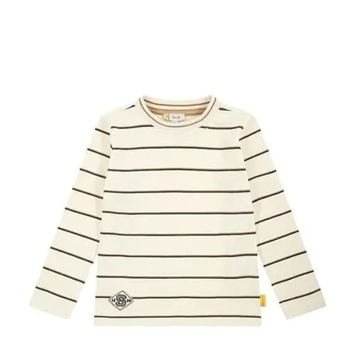 Produktbild: Steiff T-Shirt Langarm EU Größe 122 Eggnog, Jungen Langarm-Sweatshirt, Longsleeve für Kinder, Pullover langärmelig, Kinderoberteil, ideales Basic Shirt, bequem und weich, waschmaschinenfest