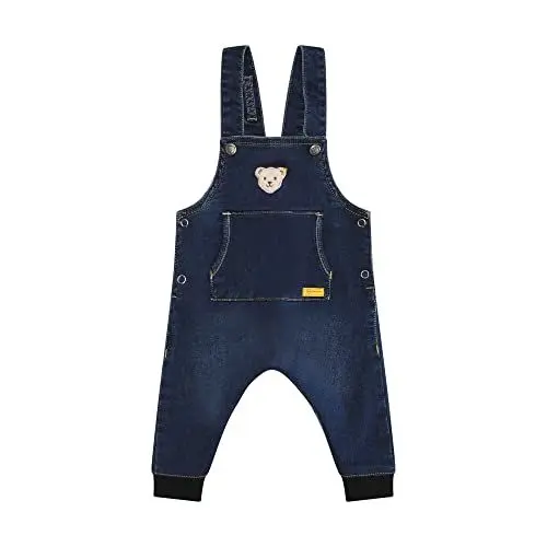 Produktbild: Steiff Unisex Baby Jeanslatzhose Denim einfarbig, 92