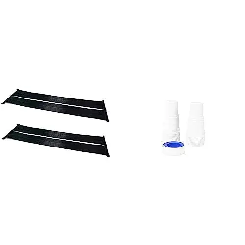 Produktbild: STEINBACH Solarkollektor Compact – 049125 – Hochwertige LDPE Kollektoren für Pools bis 24.000 l – Auch für Salzwasser geeignet – 300 x 140 cm & Schlauchtülle Ø 32/38mm x 1,5