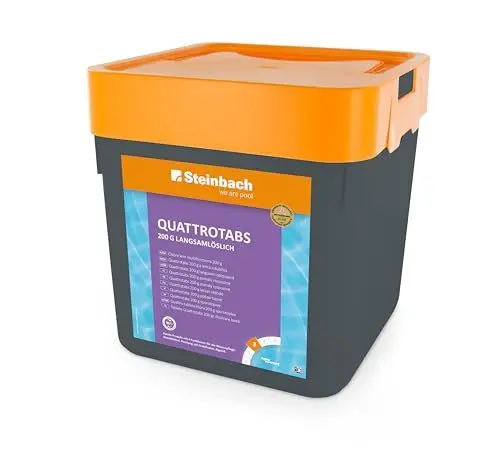 Produktbild: Steinbach Poolpflege Quattrotabs 200g langsamlöslich, 5 kg, Chlorprodukte, 0752605TD00