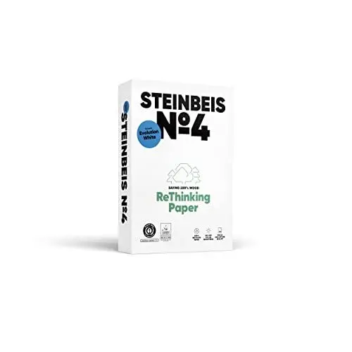 Produktbild: Steinbeis 500 Blatt Kopierpapier Nr. 4 Evolution White, DIN A3, 100% recycelt, chlorfrei gebleicht