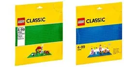 Produktbild: Steinchenwelt Lego Classic 2er Set: 10700 Grüne Bauplatte + 10714 Blaue Bauplatte